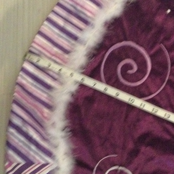 Purple Peppermint Christmas Tree Skirt - Picture 8 of 11